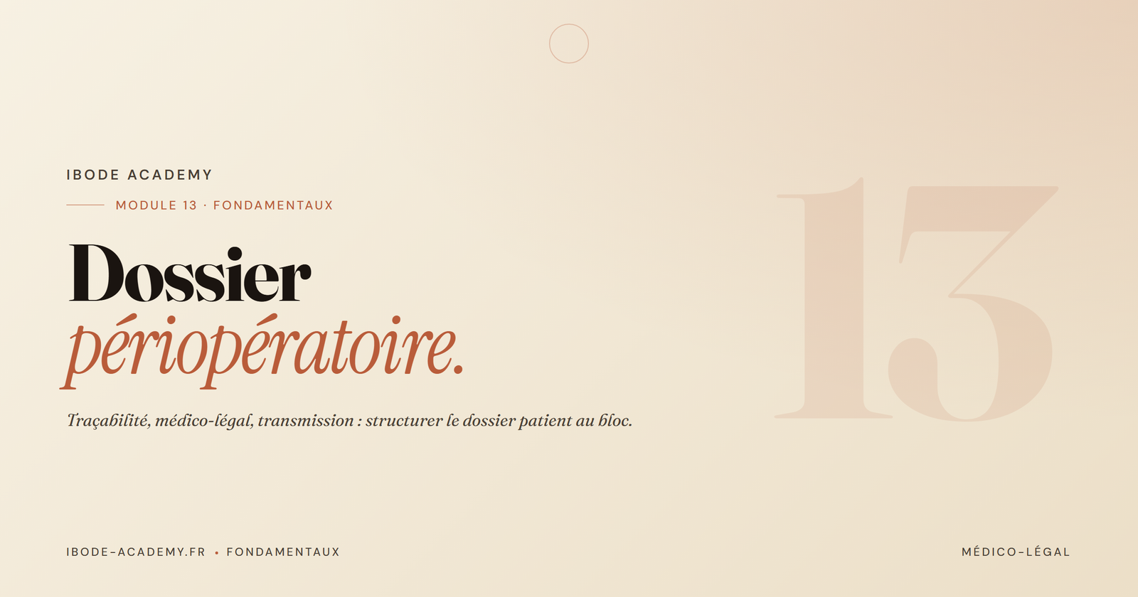 Dossier Patient Périopératoire