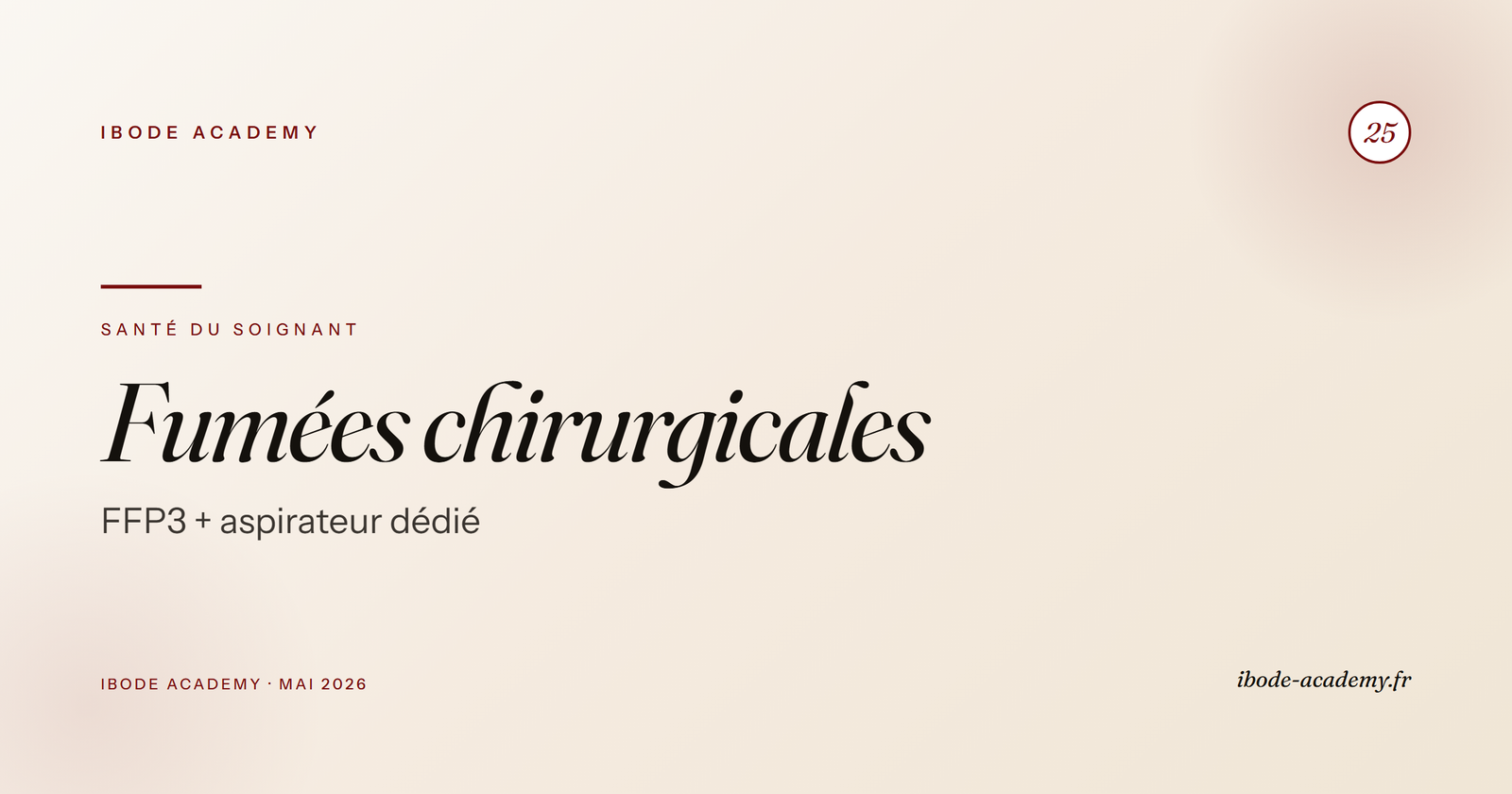 Fumées chirurgicales — pourquoi le masque FFP3 ne suffit pas et comment se protéger