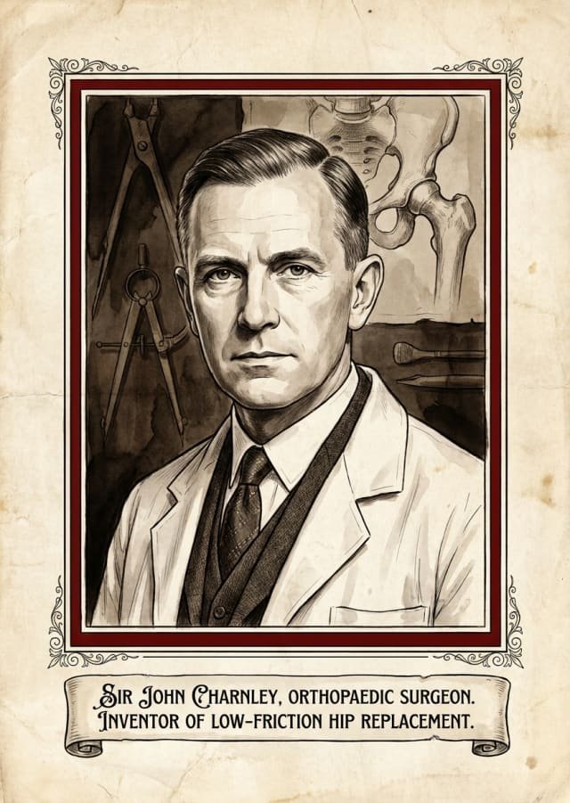 Sir John Charnley : la prothese totale de hanche (1962) et la low-friction arthroplasty