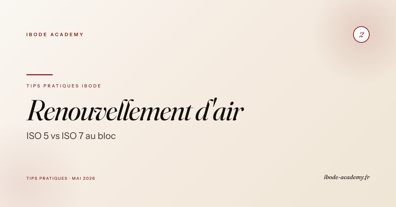 Combien de renouvellements d'air par heure dans une salle d'opération ?
