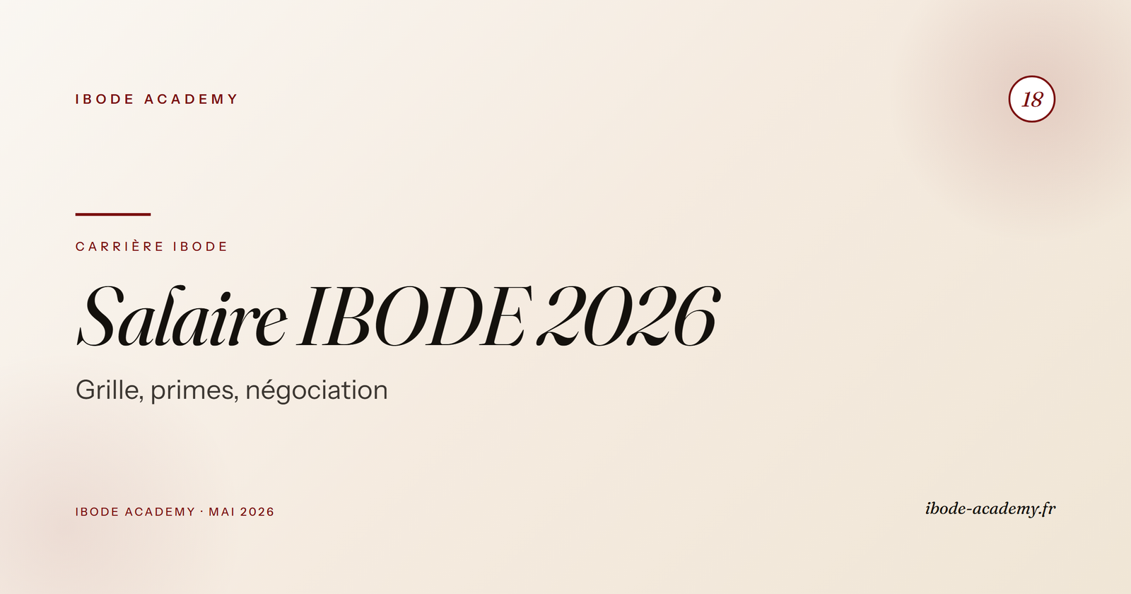 Salaire IBODE 2026 — grille public, primes et négociation privé